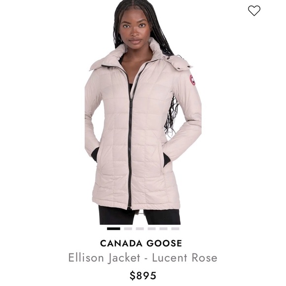 🆕CANADA GOOSE Ellison Jacket Lucent Rose Sz M - Picture 1 of 16
